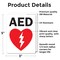 Signmission AED Sign (with graphic), 3.5 in W x Rectangle, Vinyl Decal OS-2PACK-MISC-D-35-L-19478 - alternate 2